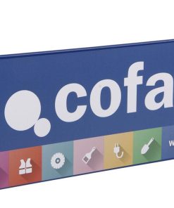 CARTELA CON LOGO COFAN 500X200MM EXP.PERFORADO