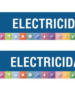 SEÑALETICA IMANTADA PARA EXPOSITOR 975 x 200 mm - ELECTRICIDAD