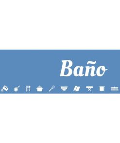 SEÑALETICA IMANTADA PARA EXPOSITOR 975 x 200 mm - BAÑO