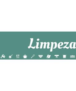 SEÑALETICA IMANTADA PORTUGUES PARA EXPOSITOR 975 x 200 mm - LIMPEZA