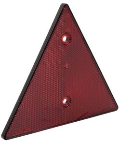 CATADIÓPTRICO TRIANGULAR ROJO 155 X 137 MM CON AGUJERO Y SIN TORNILLOS