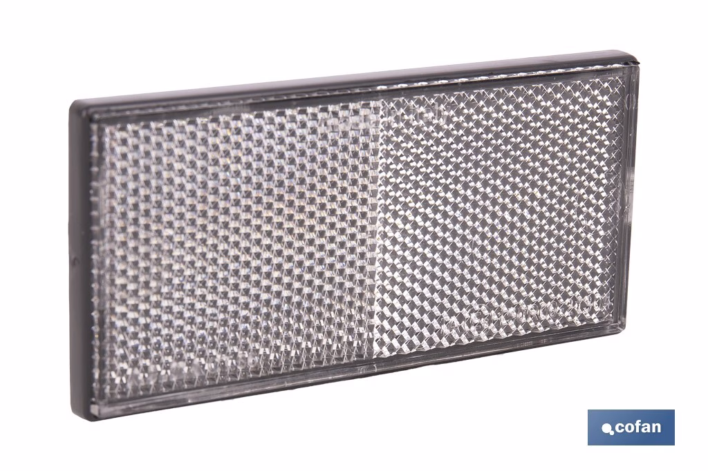 CATADIÓPTRICO RECTANGULAR BLANCO 106 X 50 MM ADHESIVO
