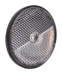 CATADIÓPTRICO REDONDO BLANCO Ø60 MM CON AGUJERO SIN TORNILLO CON ADHESIVO