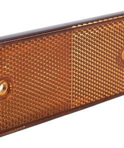 CATADIÓPTRICO RECTANGULAR ÁMBAR 106 X 50 MM CON AGUJERO SIN TORNILLO