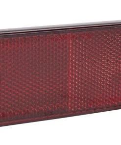 CATADIÓPTRICO RECTANGULAR ROJO 106 X 50 MM CON AGUJERO SIN TORNILLO CON ADHESIVO