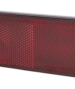 CATADIÓPTRICO RECTANGULAR ROJO 106 X 50 MM CON AGUJERO SIN TORNILLO CON ADHESIVO
