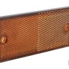 CATADIÓPTRICO RECTANGULAR ÁMBAR 106 X 50 MM CON AGUJERO SIN TORNILLO CON ADHESIVO