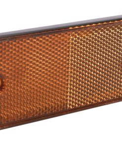 CATADIÓPTRICO RECTANGULAR ÁMBAR 106 X 50 MM CON AGUJERO SIN TORNILLO CON ADHESIVO