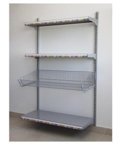 PACK 2 CREMALLERAS PARED PARA ESTANTERÍAS 1608X30X25 MM