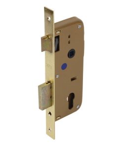 Cerradura Embutir+cerradero D85 E50- Latón (P/Madera)
