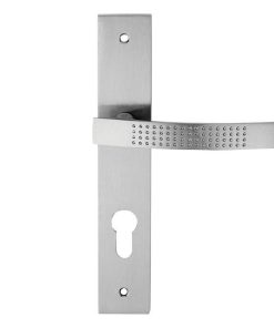 JUEGO MANIVELA CON PLACA Y HENDIDURA CERRADURA ALU-ZAMAK