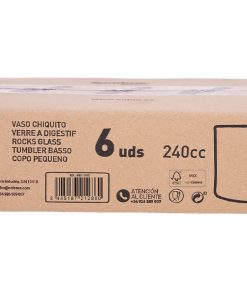 PACK 6 UDS VASO LICOR 24 CL MODELO HAMPTON