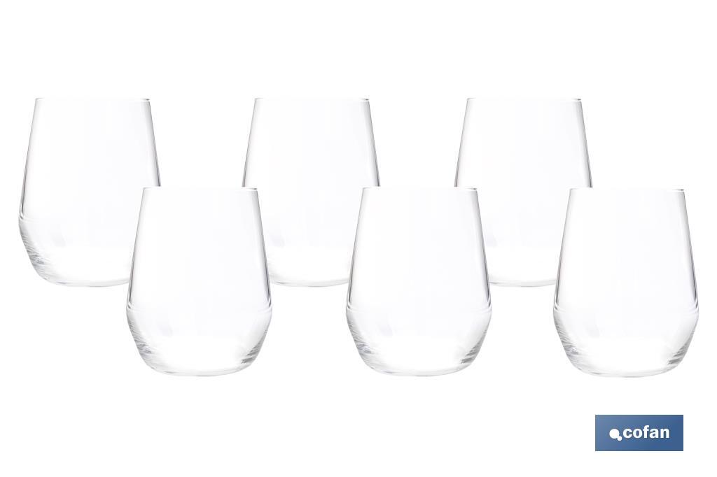 PACK 6 VASOS DE AGUA VIDRIO 38 CL MODELO ÁGATA 2 PACK 6 VASOS DE AGUA VIDRIO 38 CL MODELO ÁGATA - Imagen 2