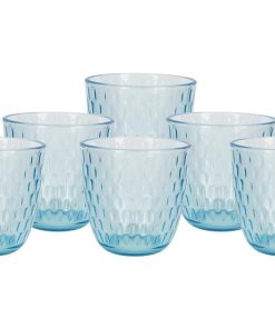 Alternative view of PACK 6 VASOS DE AGUA VIDRIO 29 CL COLOR AZUL MODELO ÓPALO