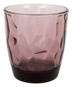 PACK 6 VASOS DE AGUA VIDRIO 30,5 CL COLOR PURPURA MODELO JADE