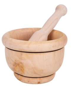 MORTERO DE MADERA CON MAZA Ø14 CM