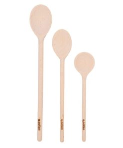 SET DE 3 CUCHARAS REDONDAS DE MADERA 20 CM, 25 CM, 30 CM