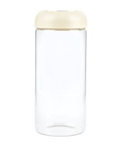 Alternative view of BOTE DE VIDRIO BOROSILICATO CON TAPA BEIGE GAMA LAUREL 1300 ML