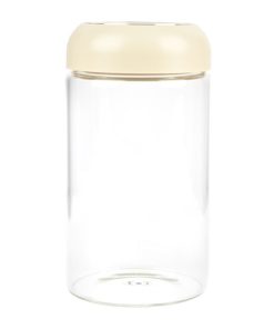 Alternative view of BOTE DE VIDRIO BOROSILICATO CON TAPA BEIGE GAMA LAUREL 1000 ML