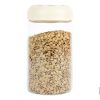 BOTE DE VIDRIO BOROSILICATO CON TAPA BEIGE GAMA LAUREL 1000 ML