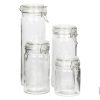SET 4  FRASCOS CRISTAL+ CLIP ACERO 2100ML,1500ML,1150ML,750ML