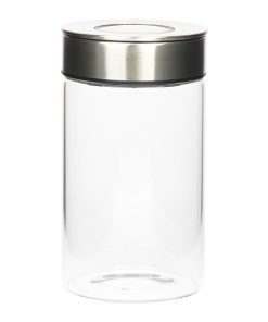 FRASCO BOROSILICATO+ACERO MODELO CICER 1000 ML 18.5 X 10 CM