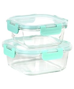 SET DE 2 RECIPIENTES DE BOROSILICATO MODELO AGATHA 520 ML - 800 ML