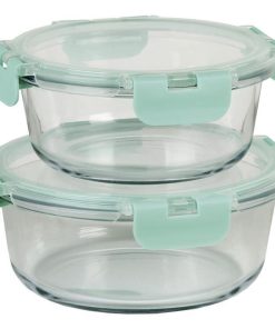 SET DE 2 RECIPIENTES DE BOROSILICATO MODELO AGATHA 620 ML - 950ML