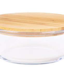 Alternative view of SET DE 2 RECIPIENTES DE BOROSILICATO CON TAPA DE BAMBÚ MODELO PANDA 620 ML - 950 ML