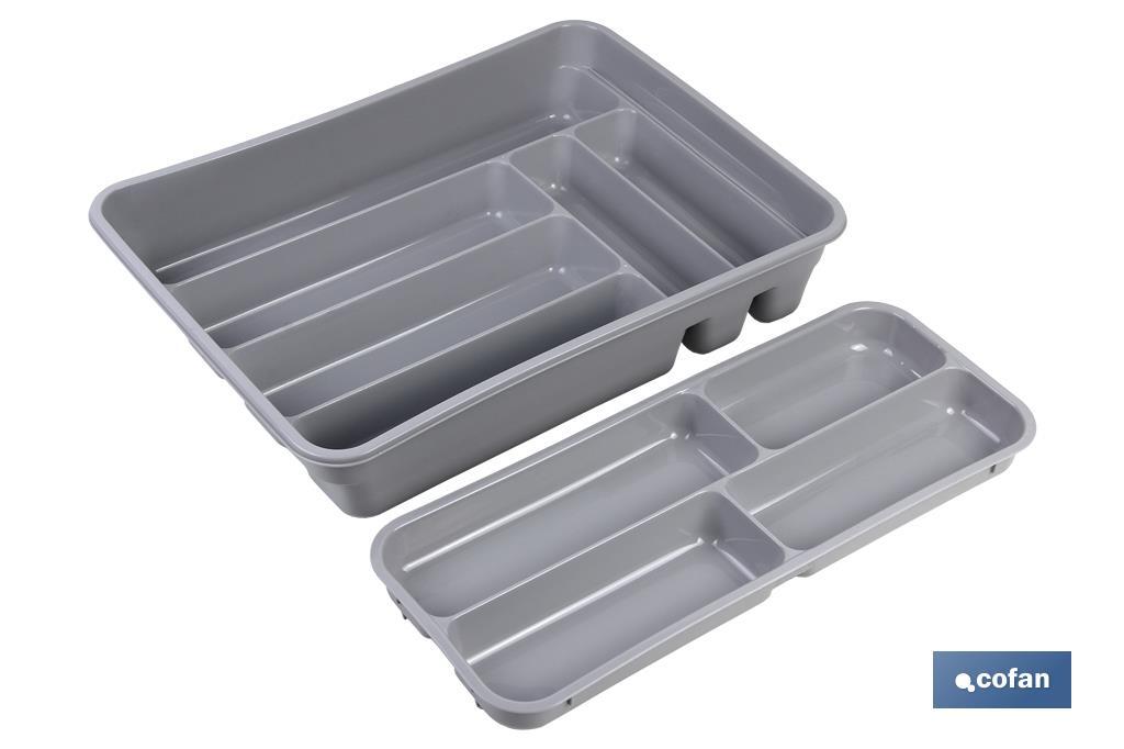 CUBERTERO GRIS 40X30X7 cm DOS ALTURAS venta unitaria 3 CUBERTERO GRIS 40X30X7 cm DOS ALTURAS venta unitaria - Imagen 3