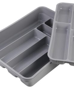 CUBERTERO GRIS 40X30X7 cm DOS ALTURAS venta unitaria 7 CUBERTERO GRIS 40X30X7 cm DOS ALTURAS venta unitaria