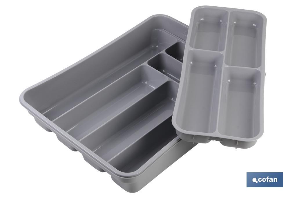 CUBERTERO GRIS 40X30X7 cm DOS ALTURAS venta unitaria 4 CUBERTERO GRIS 40X30X7 cm DOS ALTURAS venta unitaria - Imagen 4