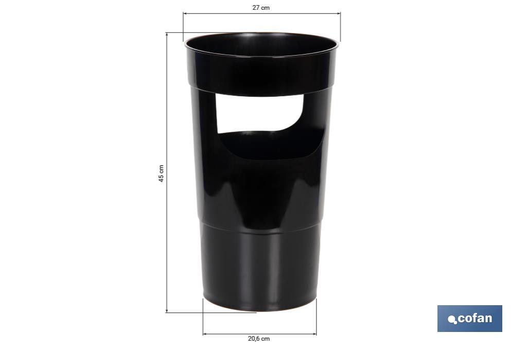 PARAGÜERO NEGRO POLIPROPILENO 27 X 20.6 X 45 CM 2 PARAGÜERO NEGRO POLIPROPILENO 27 X 20.6 X 45 CM - Imagen 2