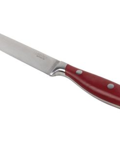 CUCHILLO VERDURAS HOJA13cm MODELO AGUACEJO ROJO