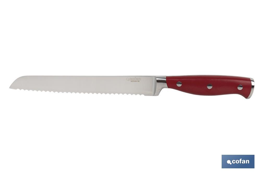 CUCHILLO PANERO HOJA 21cm MODELO AGUACEJO ROJO 1 CUCHILLO PANERO HOJA 21cm MODELO AGUACEJO ROJO
