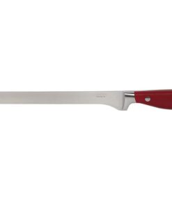 CUCHILLO JAMONERO/SALMONERO HOJA 25cm MODELO AGUACEJO ROJO