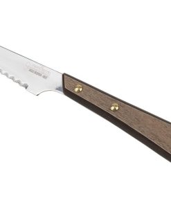 PACK 3 CUCHILLO CHULETERO MICRODENTADO HOJA 10cm MODELO GULASH COLOR NOGAL