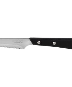 PACK 3 CUCHILLO CHULETERO MICRODENTADO HOJA 10cm  MODELO GULASH NEGRO