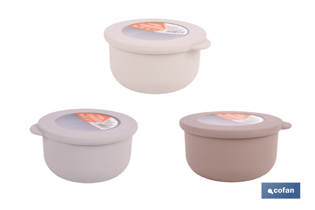 SET DE 3 RECIPIENTES REDONDOS CON TAPA 100 ML, 250 ML, 500 ML 1 SET DE 3 RECIPIENTES REDONDOS CON TAPA 100 ML, 250 ML, 500 ML
