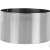 MOLDE REDONDO PARA EMPLATAR ACERO INOXIDABLE  8 X 4.5 CM
