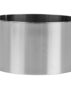 MOLDE REDONDO PARA EMPLATAR ACERO INOXIDABLE 8 X 4.5 CM