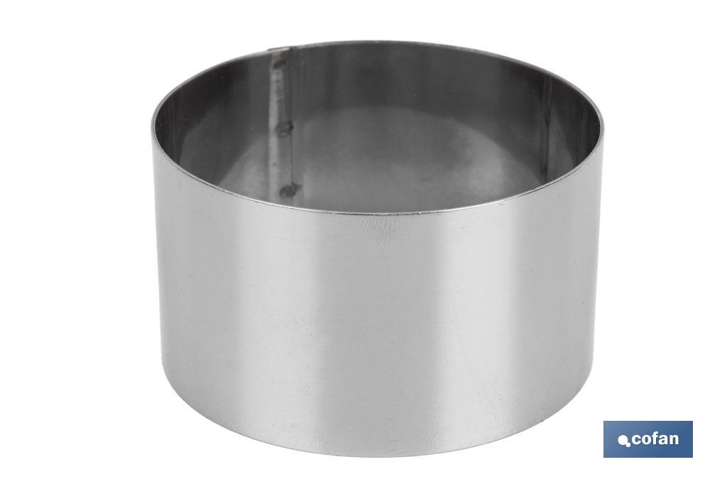 MOLDE REDONDO PARA EMPLATAR ACERO INOXIDABLE 8 X 4.5 CM 2 MOLDE REDONDO PARA EMPLATAR ACERO INOXIDABLE 8 X 4.5 CM - Imagen 2