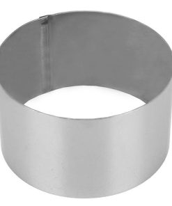 MOLDE REDONDO PARA EMPLATAR ACERO INOXIDABLE 8 X 4.5 CM 6 MOLDE REDONDO PARA EMPLATAR ACERO INOXIDABLE 8 X 4.5 CM