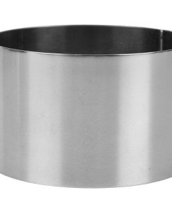 MOLDE REDONDO PARA EMPLATAR ACERO INOXIDABLE 10 X 6 CM