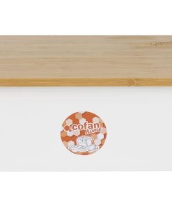 Alternative view of PANERA CON TAPA DE BAMBÚ COLOR BLANCO/MADERA 36 X 24 X13 CM