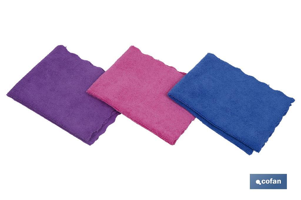 PACK DE 3 BAYETAS DE MICROFIBRA 40X30cm venta unitaria 1 PACK DE 3 BAYETAS DE MICROFIBRA 40X30cm venta unitaria