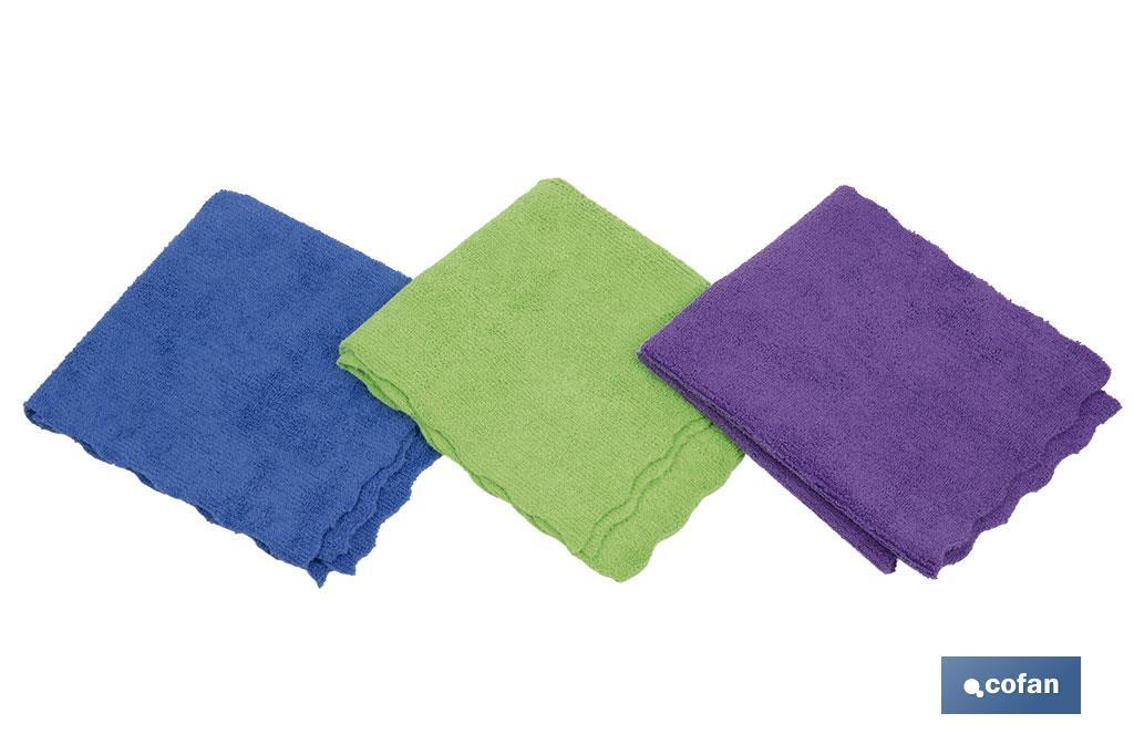PACK DE 3 BAYETAS MICROFIBRA 30x30cm 2 PACK DE 3 BAYETAS MICROFIBRA 30x30cm - Imagen 2