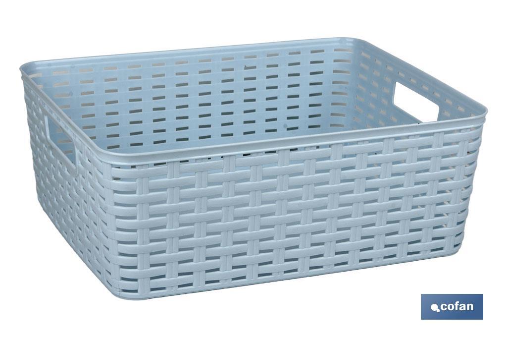 CESTA MULTIUSOS 12L 36X28x13.5cm GRIS venta unitaria 2 CESTA MULTIUSOS 12L 36X28x13.5cm GRIS venta unitaria - Imagen 2