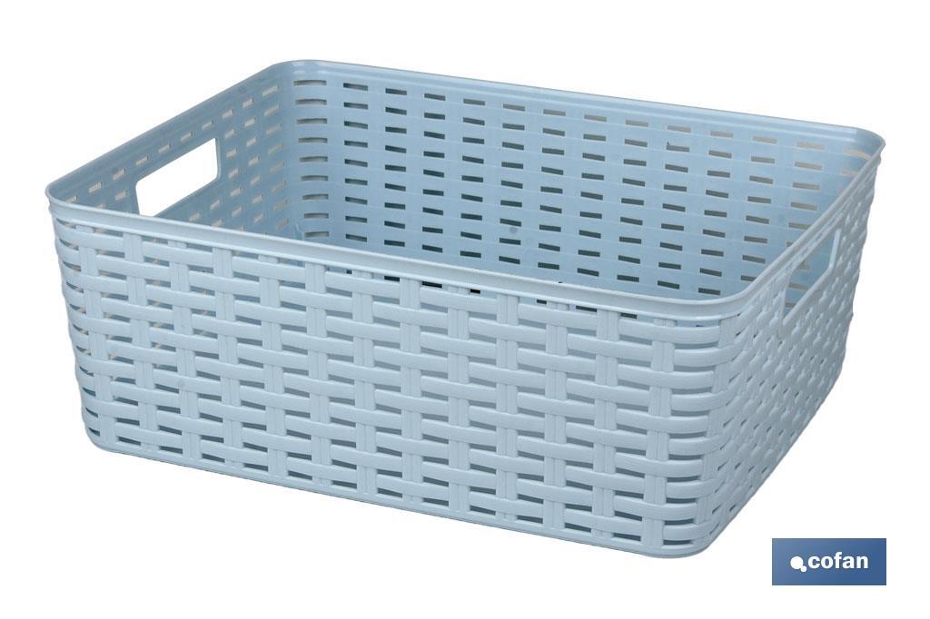 CESTA MULTIUSOS 12L 36X28x13.5cm GRIS venta unitaria 3 CESTA MULTIUSOS 12L 36X28x13.5cm GRIS venta unitaria - Imagen 3