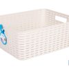 CESTA MULTIUSOS 12L 36X28X13.5 cm BEIGE venta unitaria 8 CESTA MULTIUSOS 12L 36X28X13.5 cm BEIGE venta unitaria